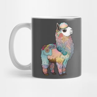 Pastel Rainbow Llama Mug